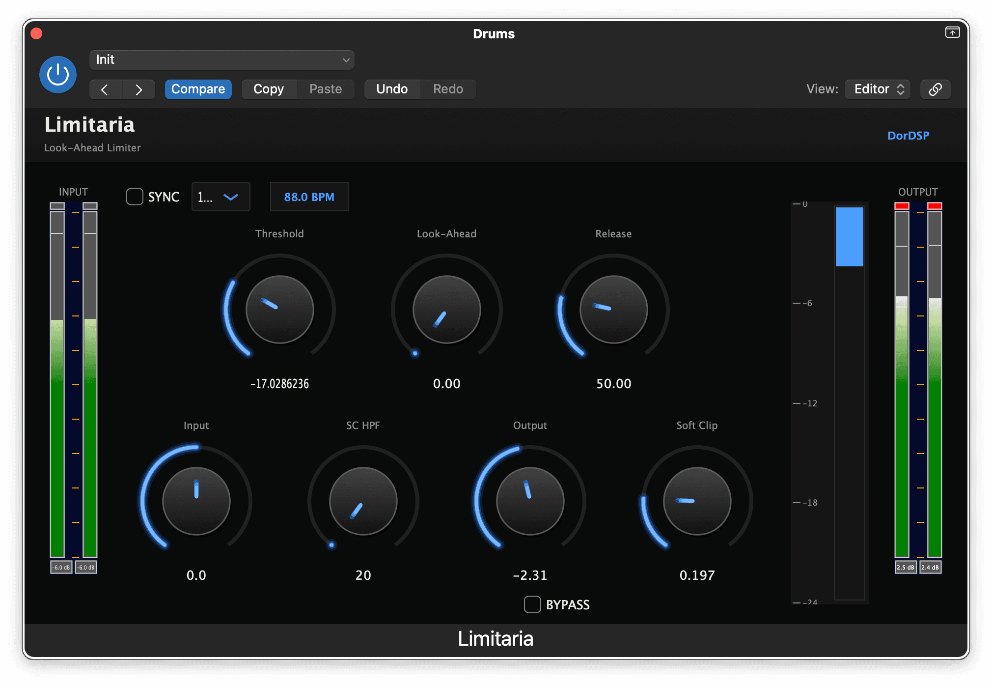 Limitaria plugin interface